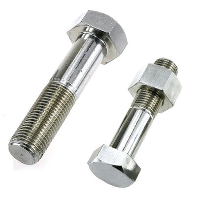Parafusos de aço inoxidável da flange do hexágono do gás de óleo M6 M7 M8 M10 M24 com porca e arruela